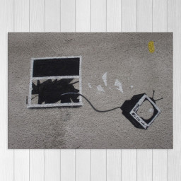 TV Through Window by Banksy
